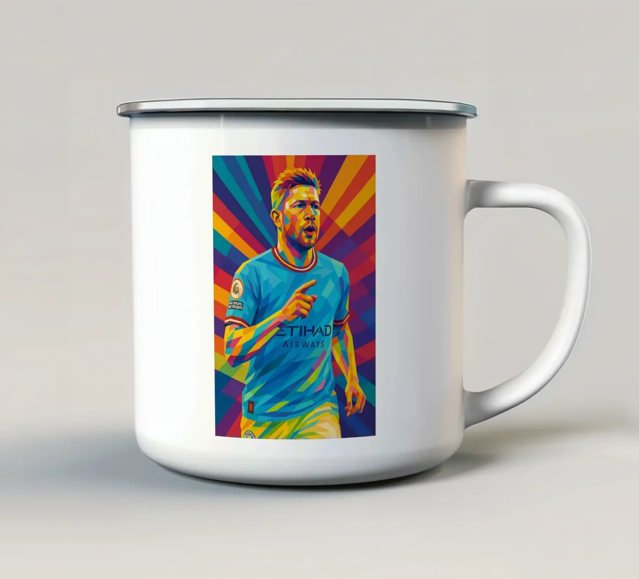 Kevin De Bruyne tazza in smalto da HopeStudio