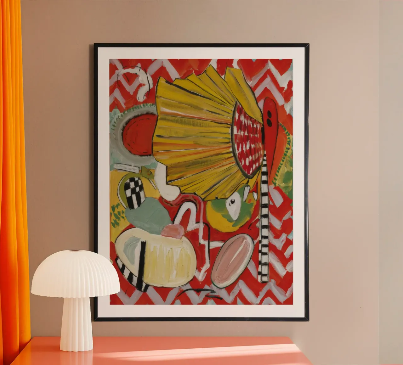 Beatitudine tropicale dinamica poster con telaio in legno da Beach Palette