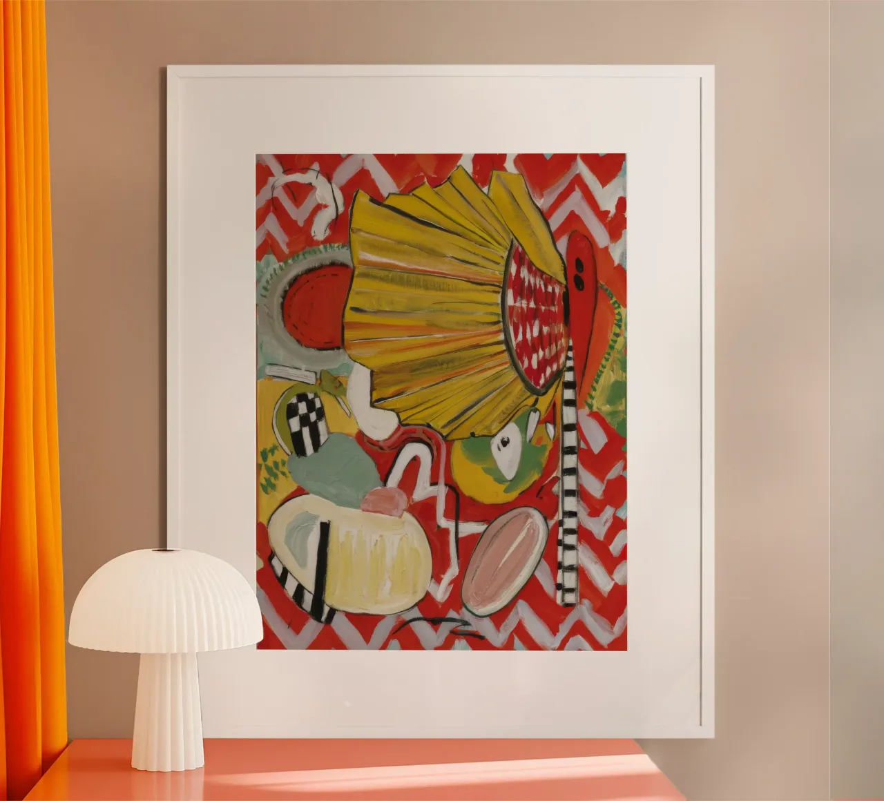 Beatitudine tropicale dinamica poster con telaio in legno da Beach Palette