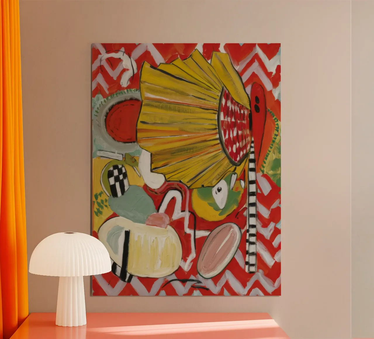 Beatitudine tropicale dinamica poster con telaio in legno da Beach Palette