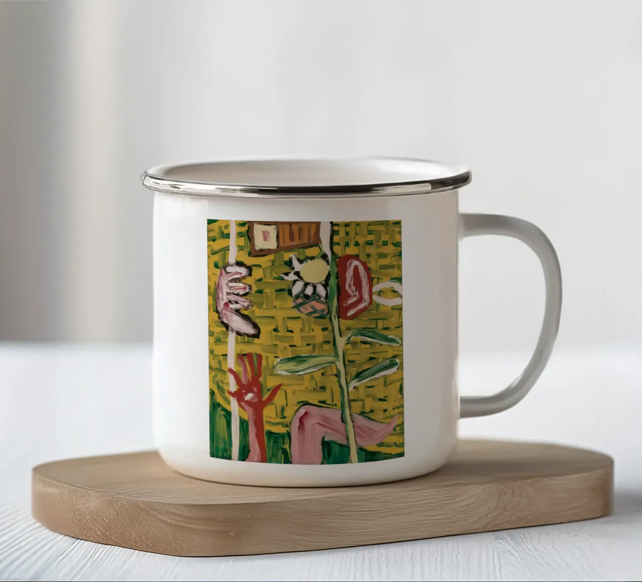 Paradiso astratto tropicale tazza in smalto da Beach Palette