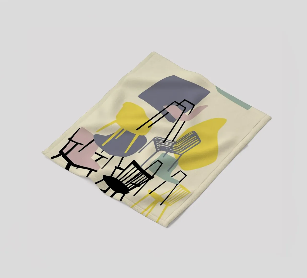 Take A Seat fleece blanket by Helena Ravenne