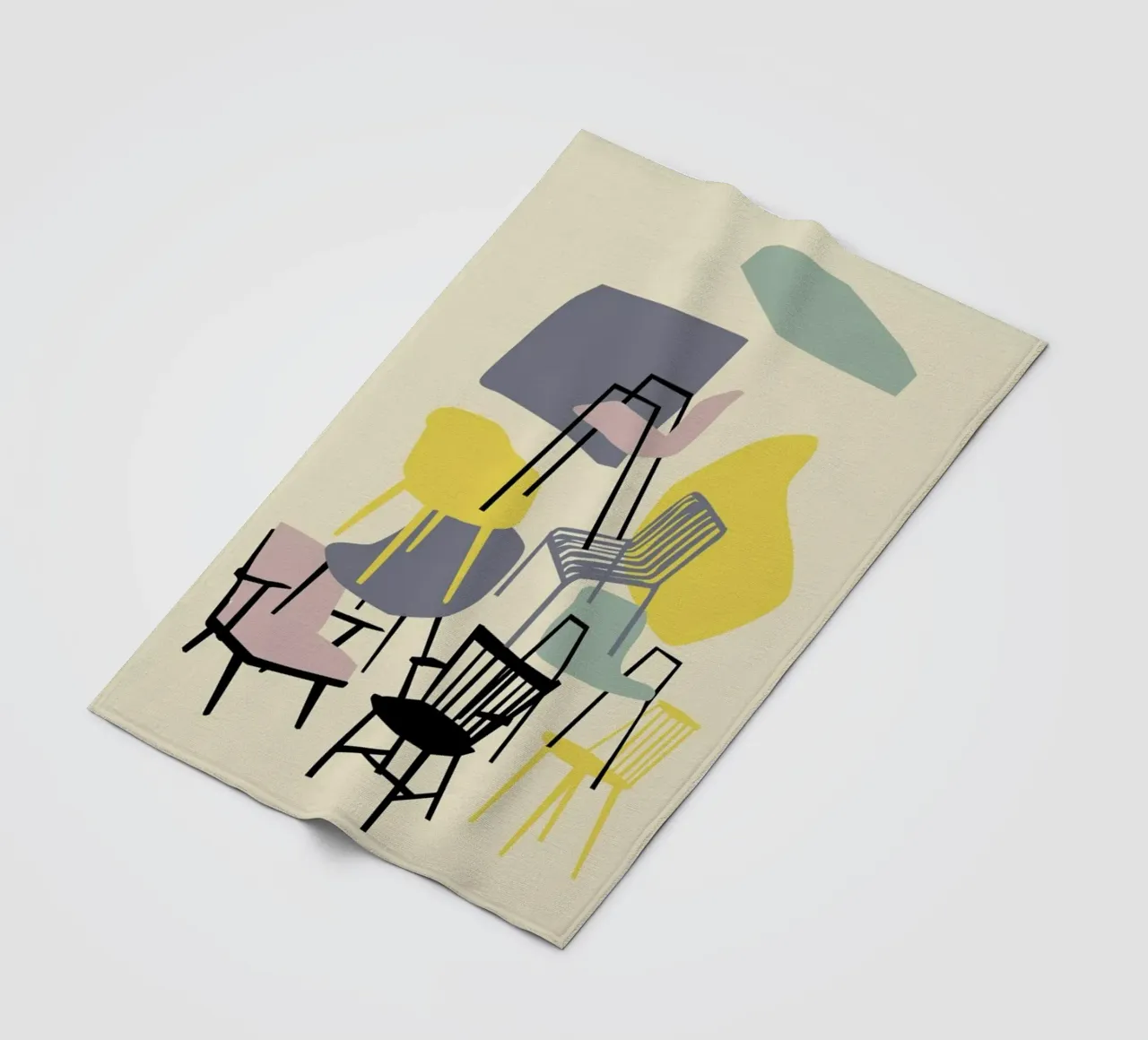 Take A Seat fleece blanket by Helena Ravenne