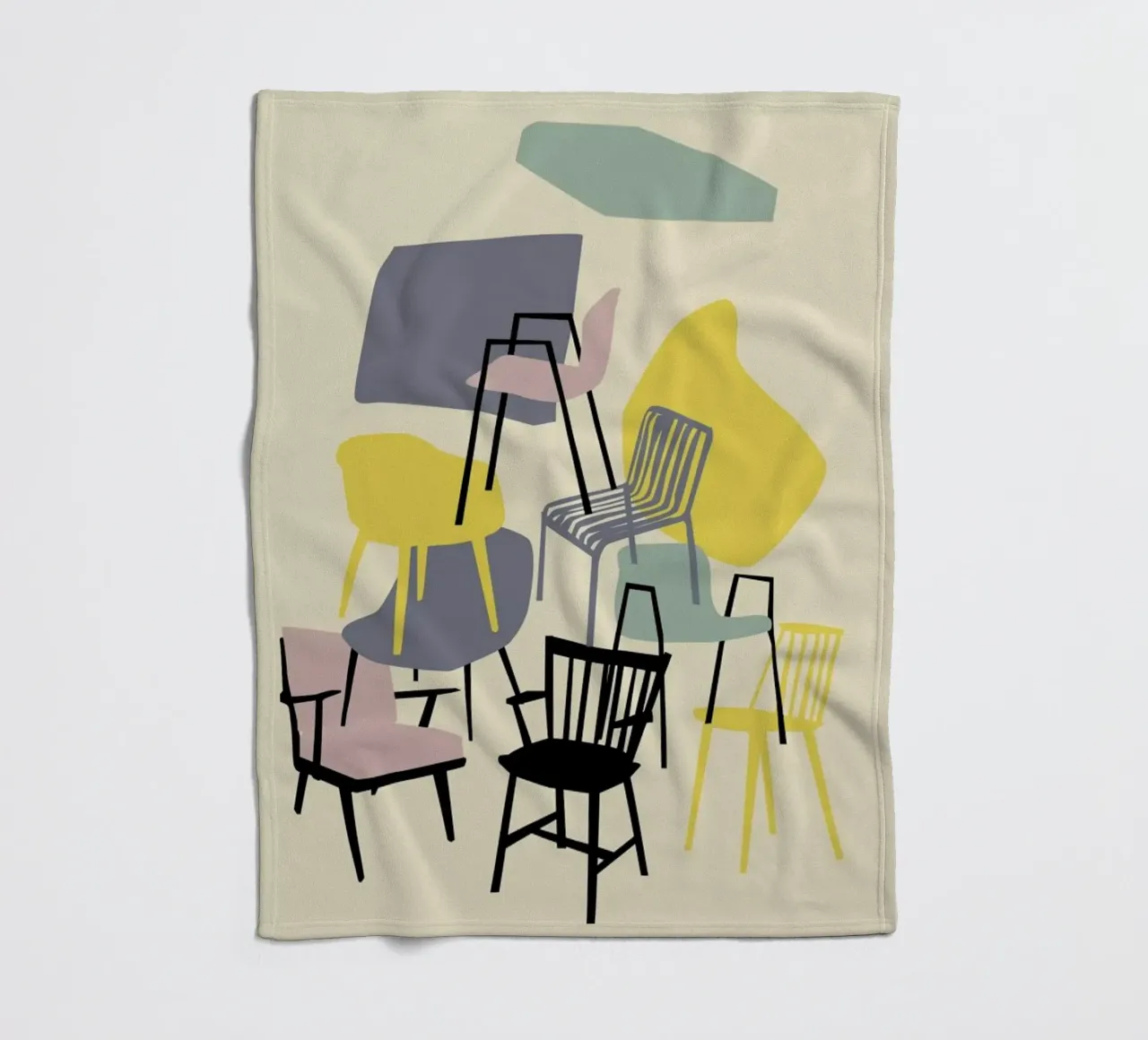 Take A Seat fleece blanket by Helena Ravenne