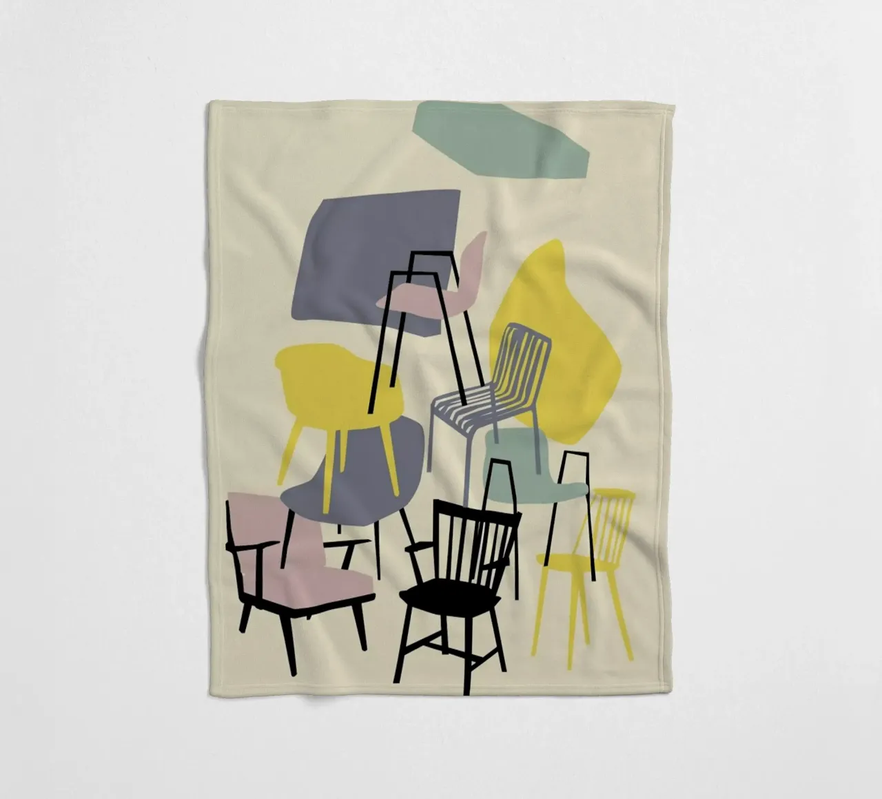 Take A Seat fleece blanket by Helena Ravenne