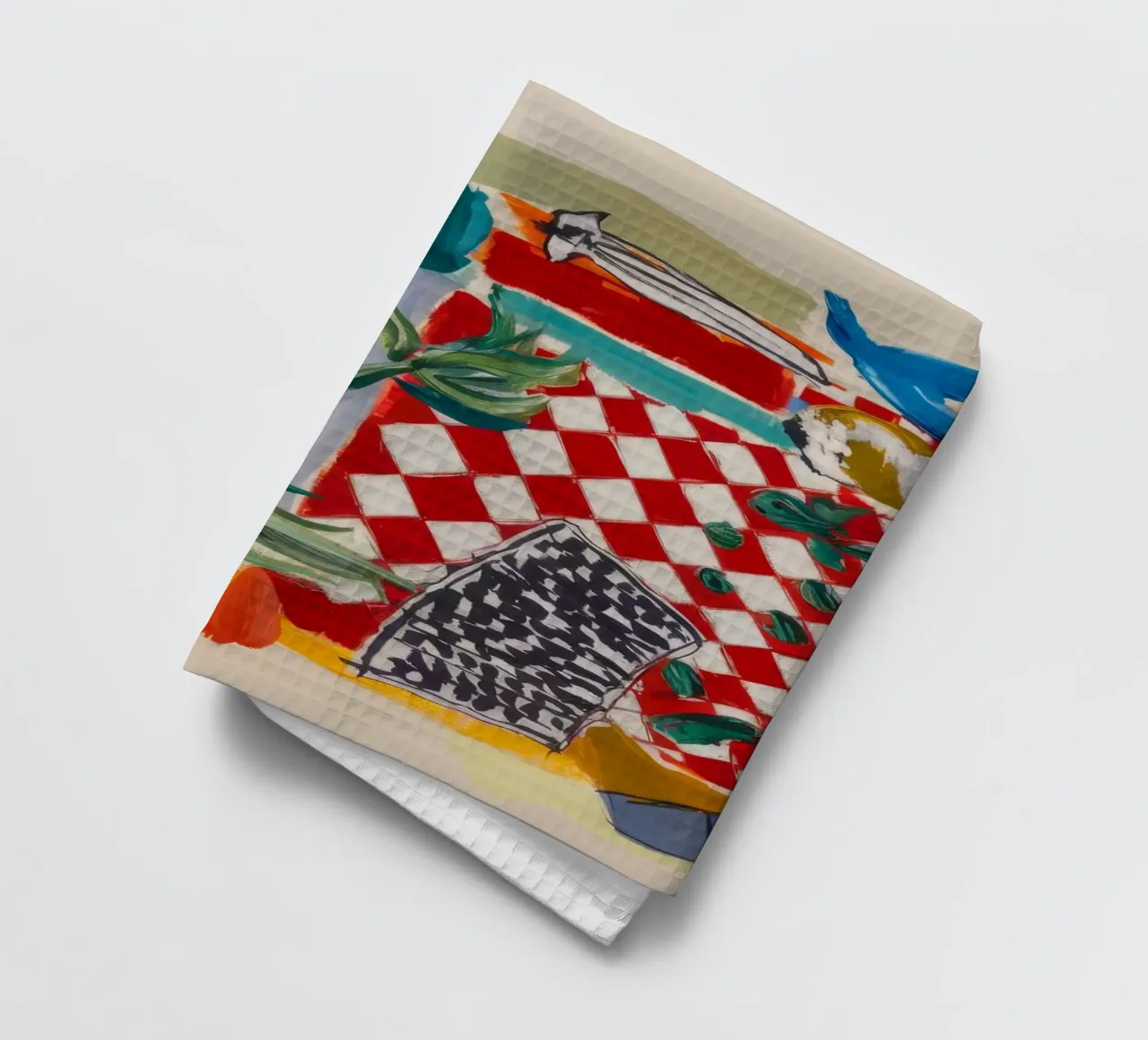 Chaotic Ocean Dance tea towel by Beach Palette