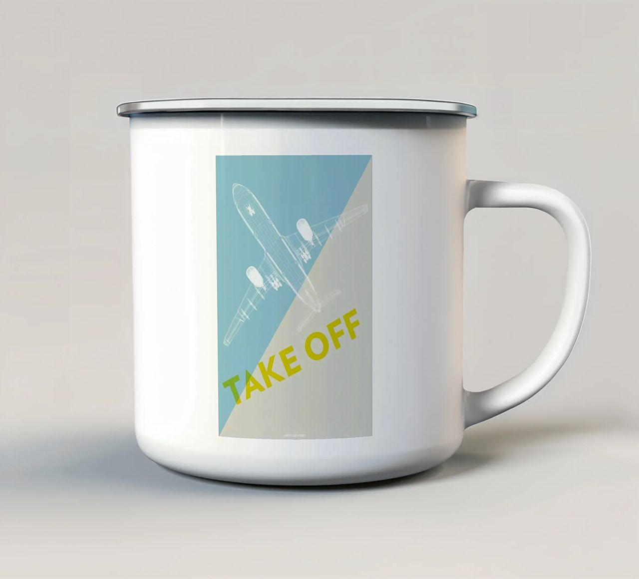 Take Off A340 tazza in smalto da Marc Schulthess