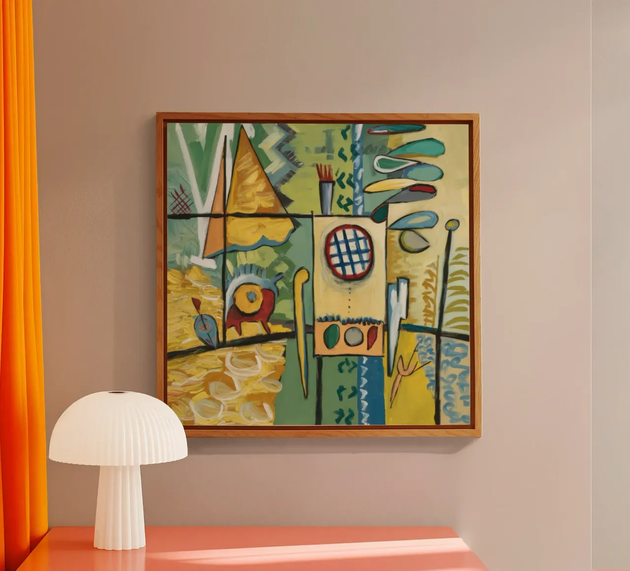 Abstracte stedelijke symfonie acryl van Beach Palette