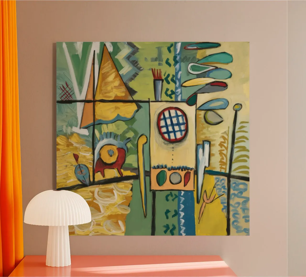 Abstracte stedelijke symfonie acryl van Beach Palette