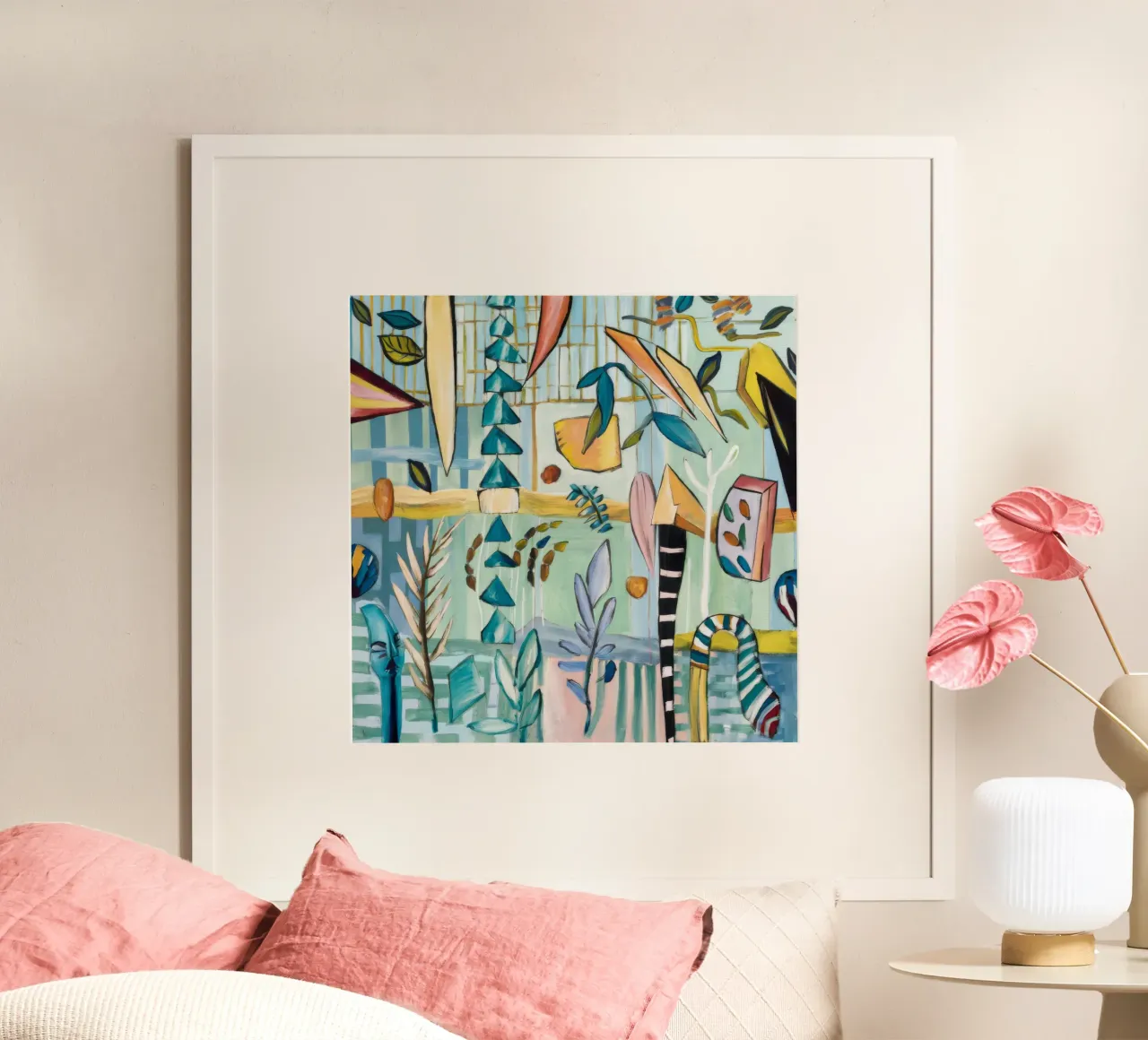 Sinfonia tropicale poster con telaio in legno da Beach Palette