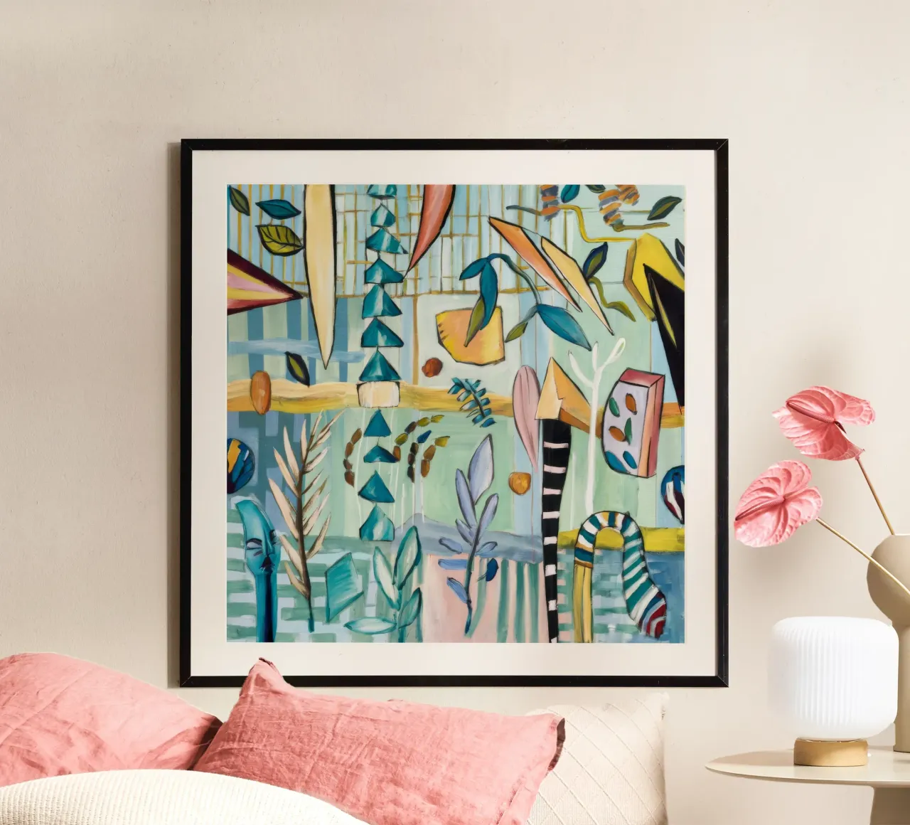 Sinfonia tropicale poster con telaio in legno da Beach Palette