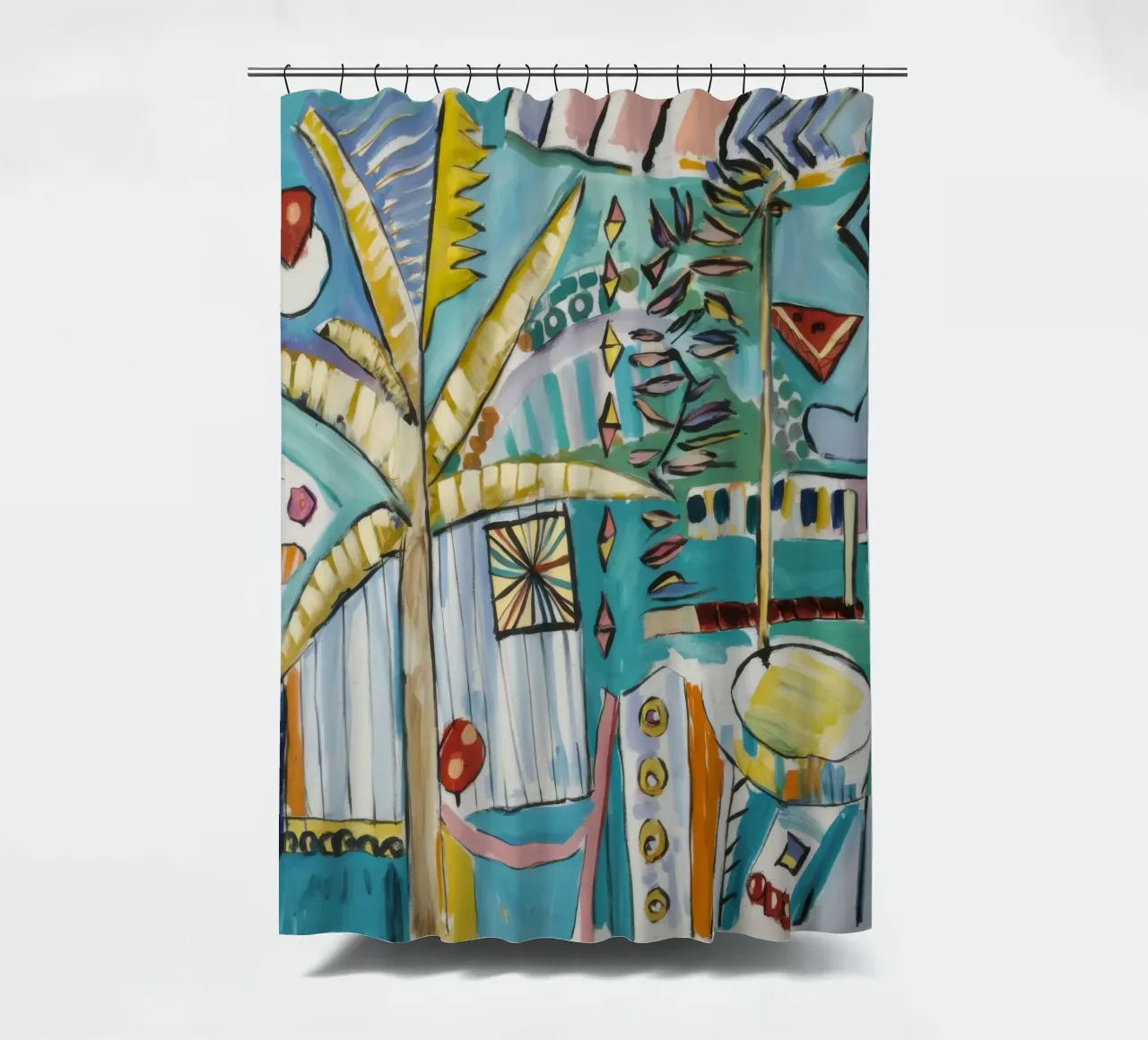 Coastal Harmony shower curtain by Beach Palette
