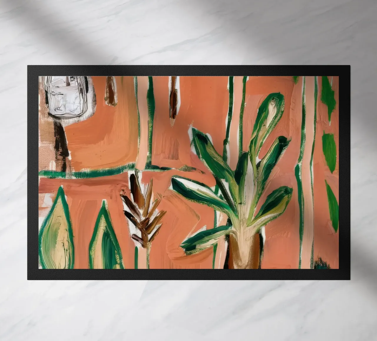 Abstract Jungle doormat by Beach Palette