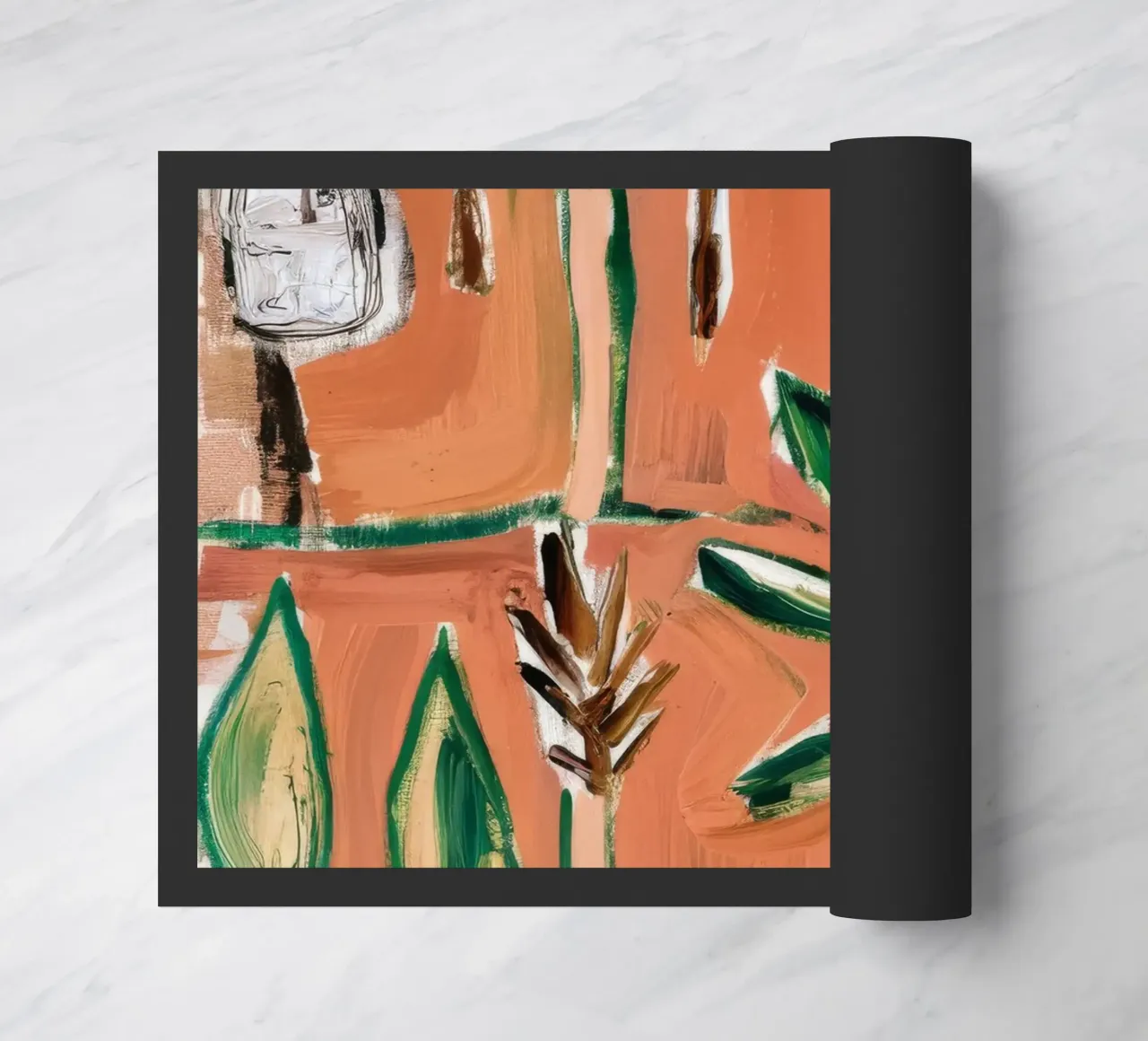 Abstract Jungle doormat by Beach Palette