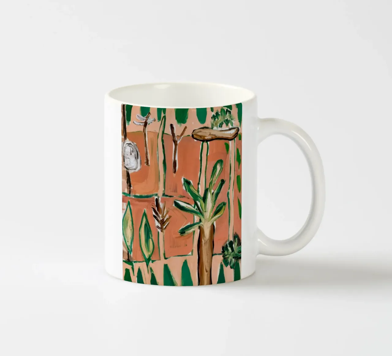 Abstracte jungle keramische mok van Beach Palette