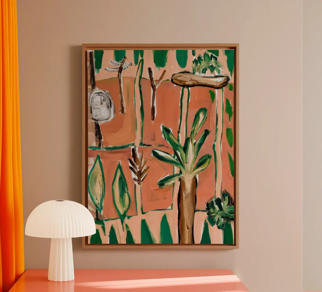 Abstracte jungle canvas van Beach Palette