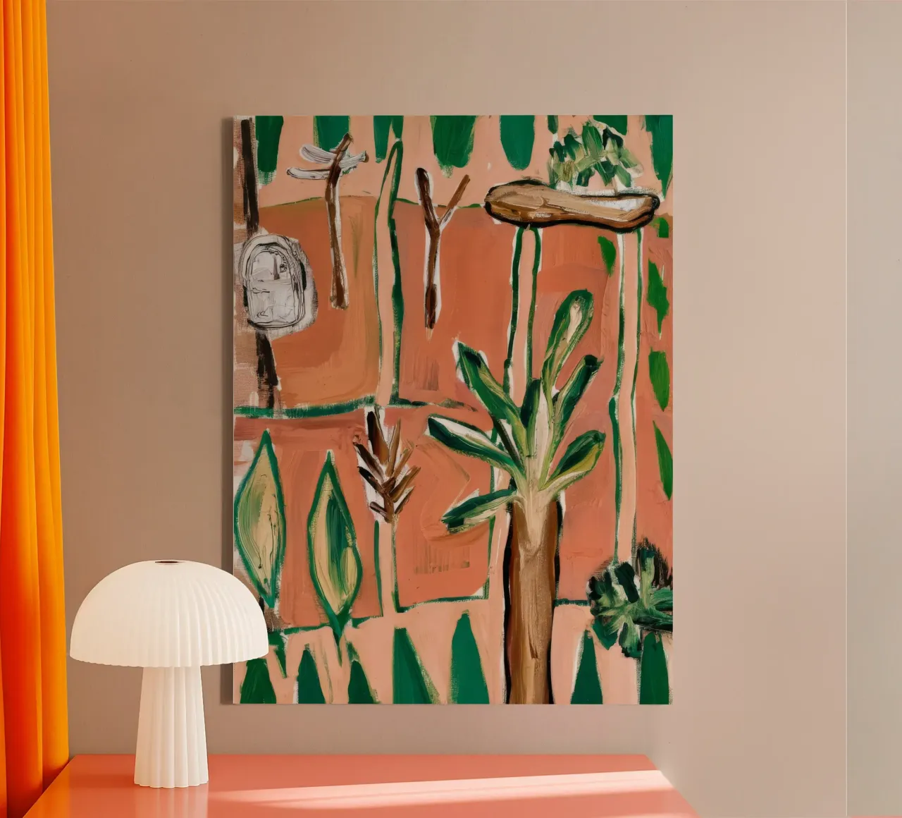 Abstracte jungle canvas van Beach Palette