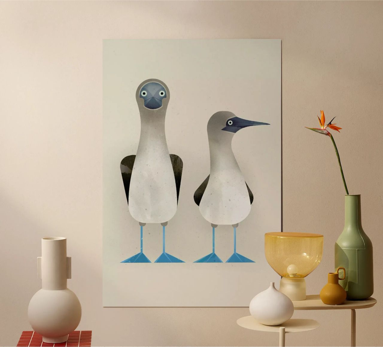 Blue Footed Boobies Poster von Dieter Braun