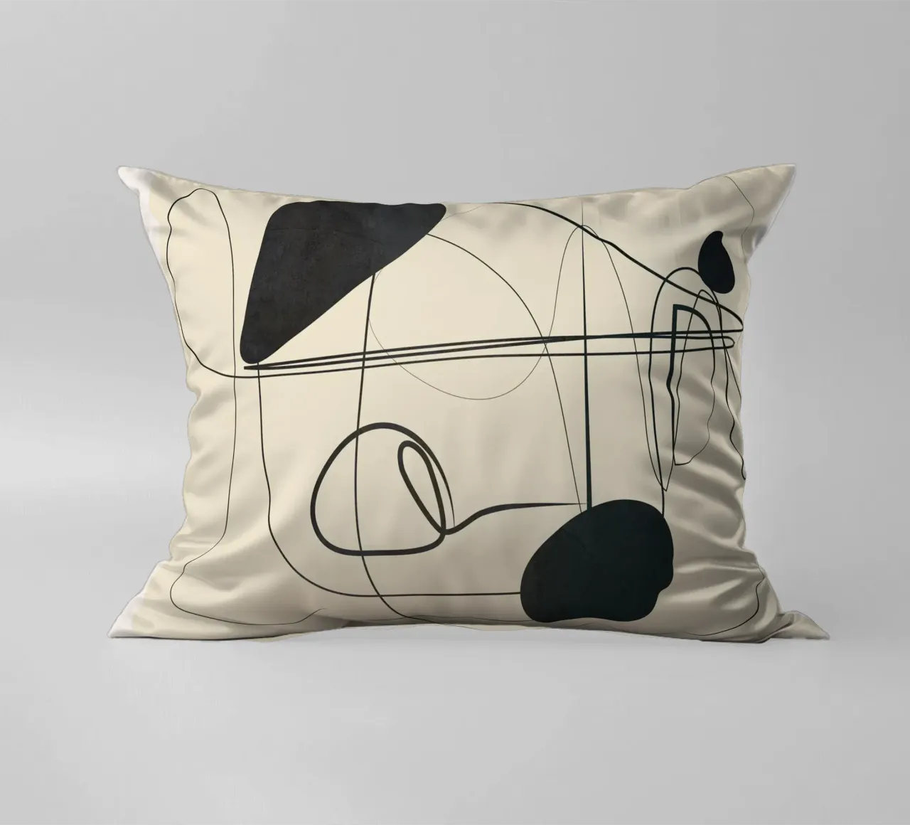 Abstract Line Art VI Kissen von Nadjaa
