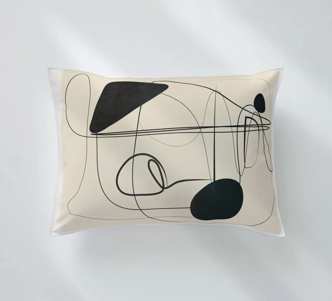 Abstract Line Art VI Kissen von Nadjaa