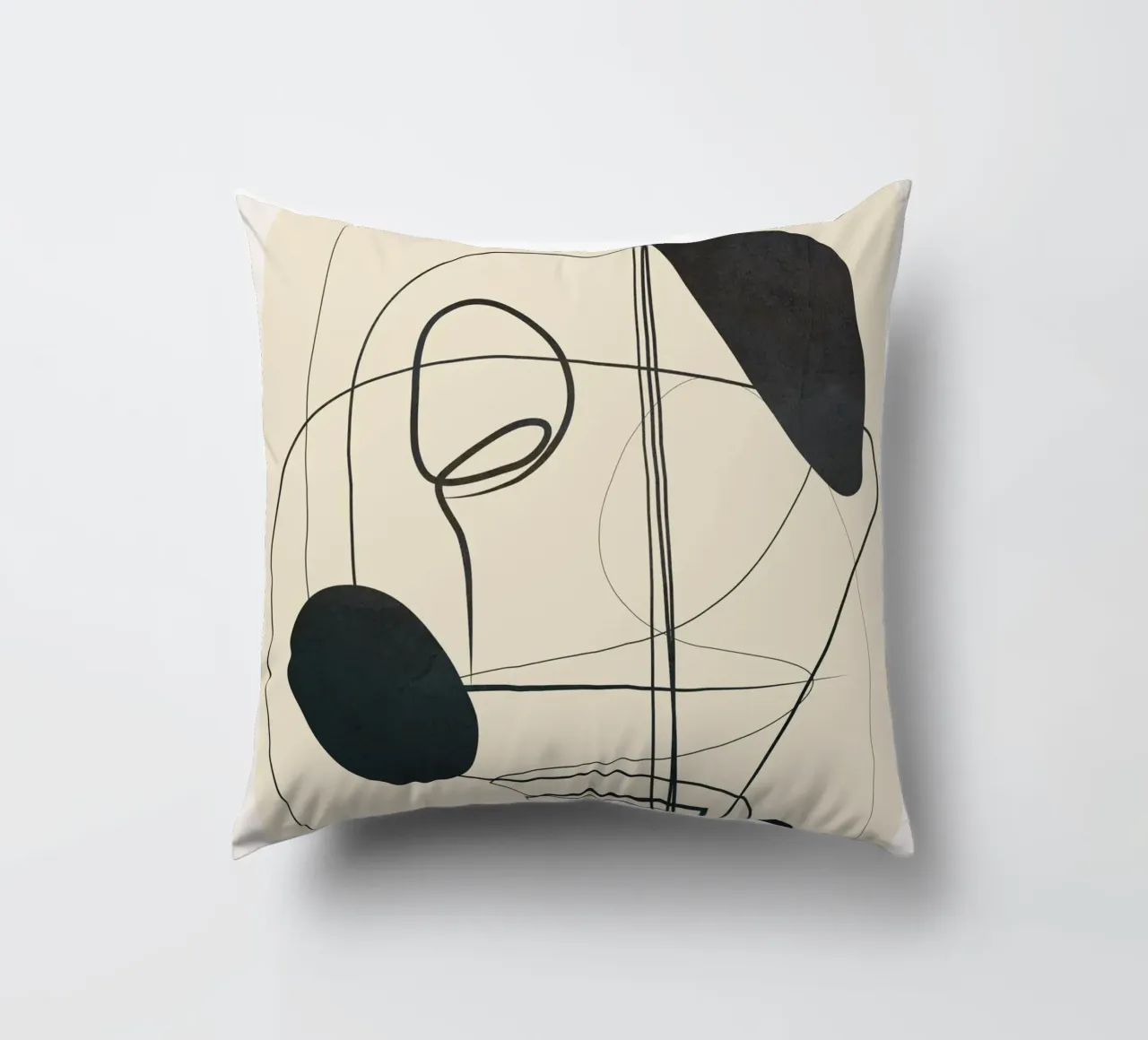Abstract Line Art VI Kissen von Nadjaa
