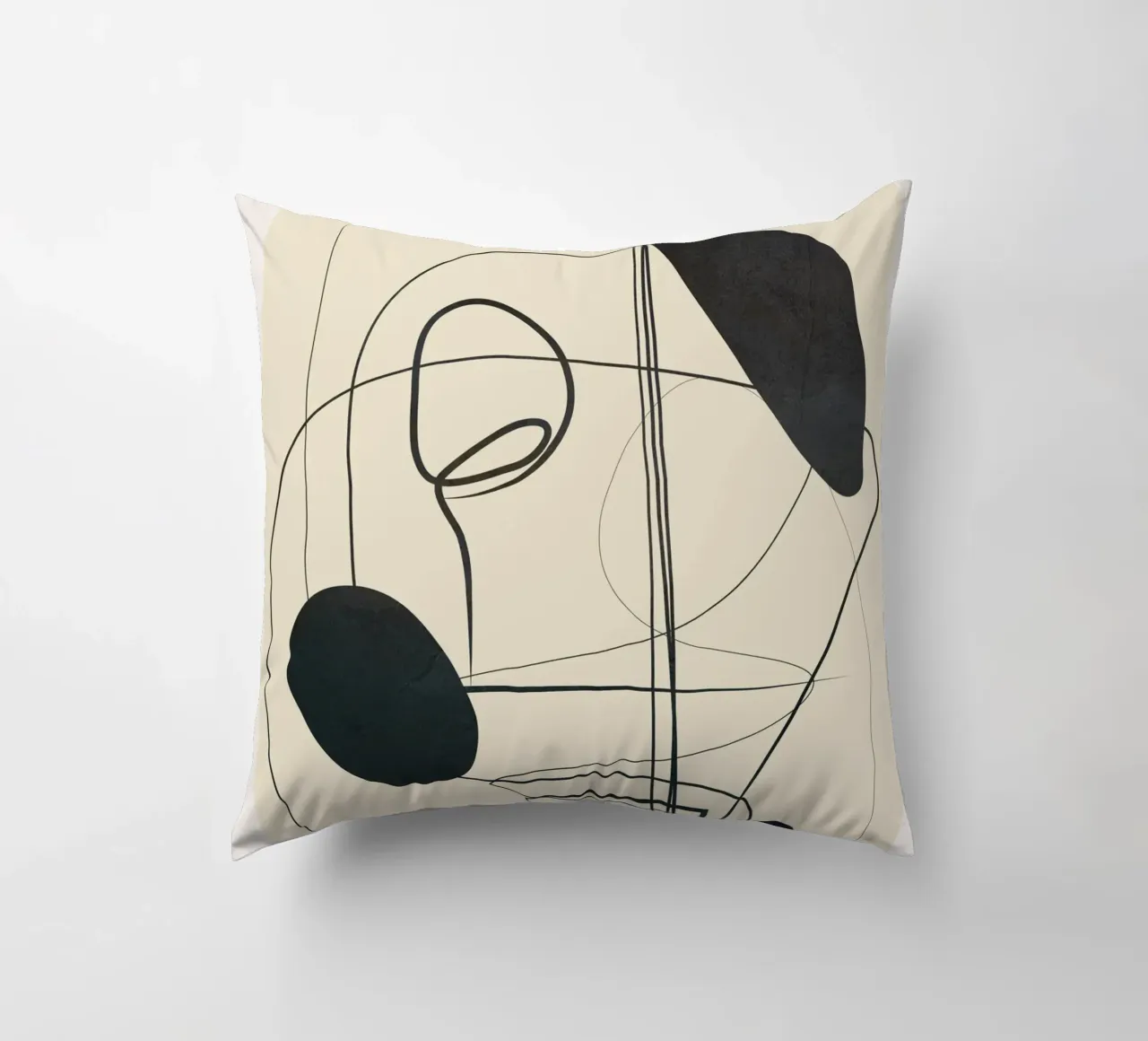 Abstract Line Art VI Kissen von Nadjaa