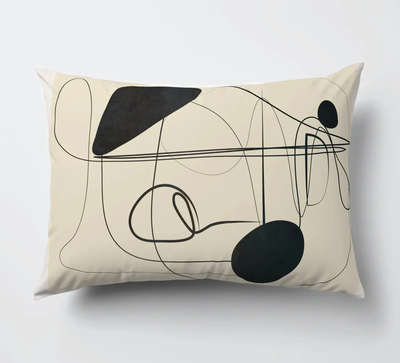 Abstract Line Art VI Kissen von Nadjaa