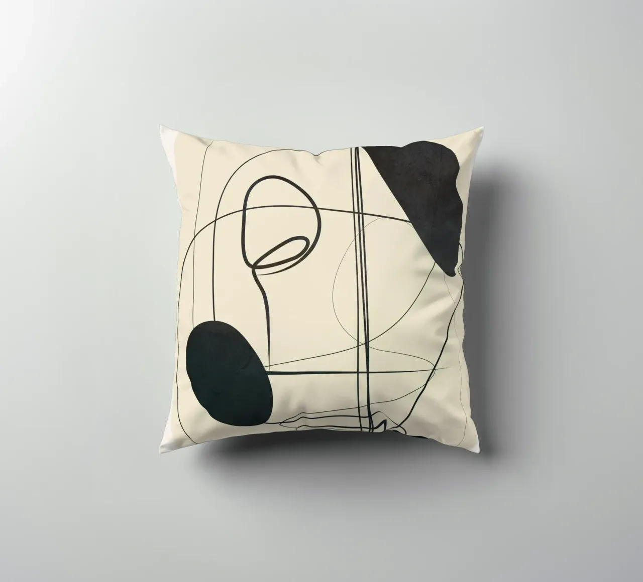 Abstract Line Art VI Kissen von Nadjaa