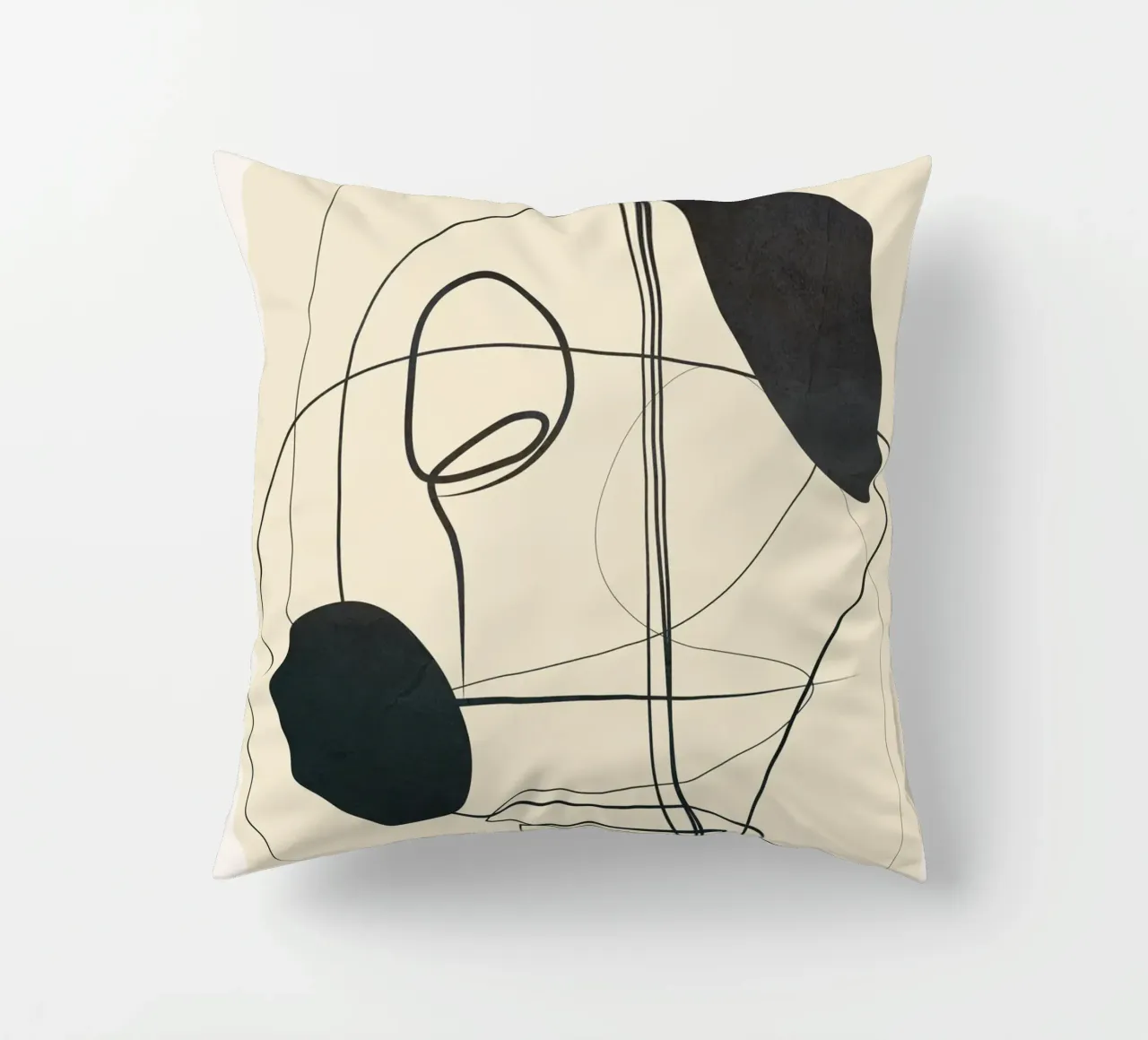 Abstract Line Art VI Kissen von Nadjaa