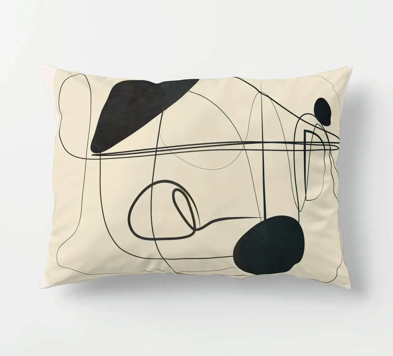 Abstract Line Art VI Kissen von Nadjaa
