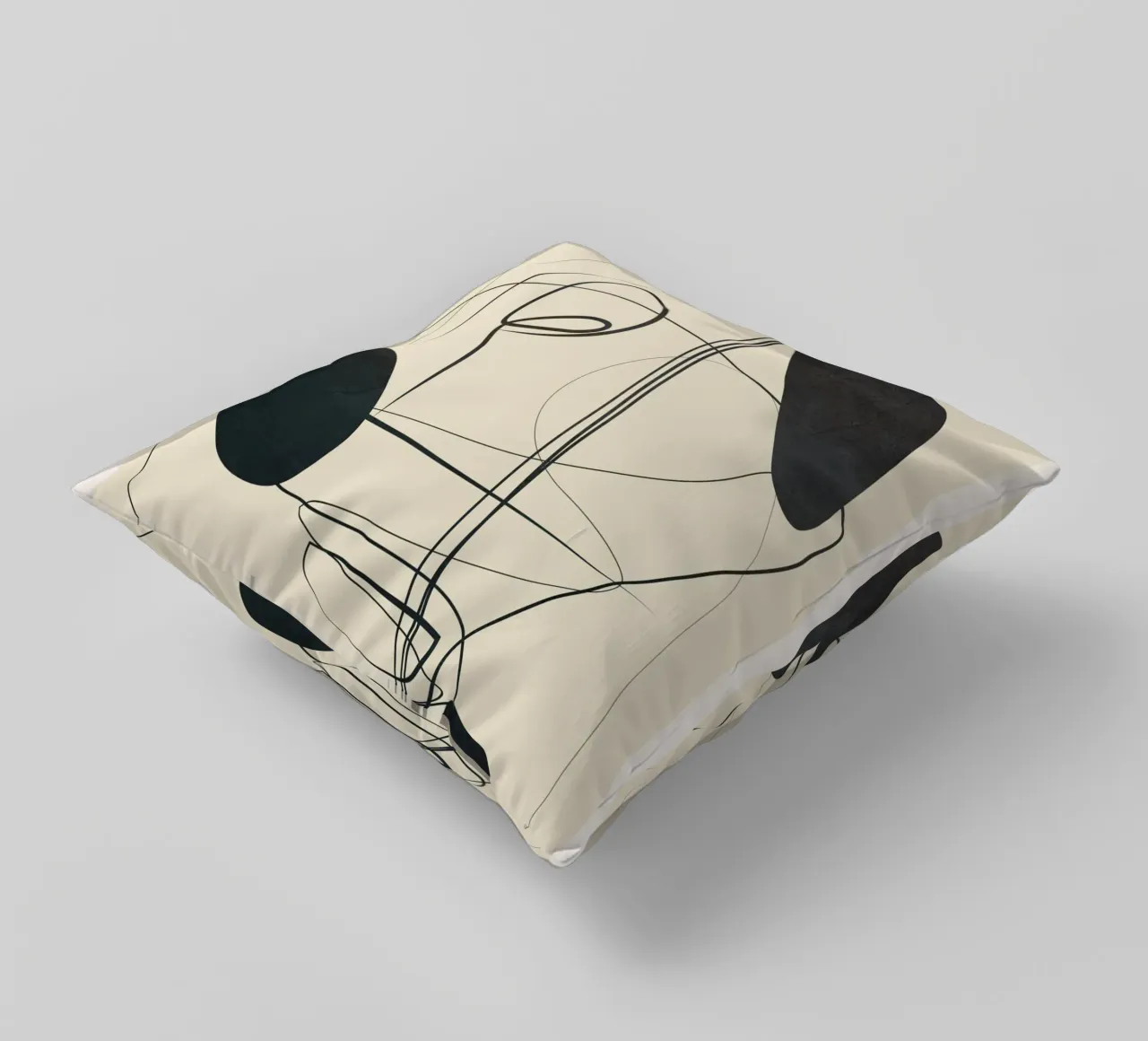 Abstract Line Art VI Kissen von Nadjaa