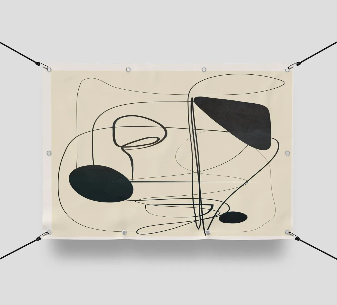 Abstract Line Art VI telo in pvc da Nadjaa