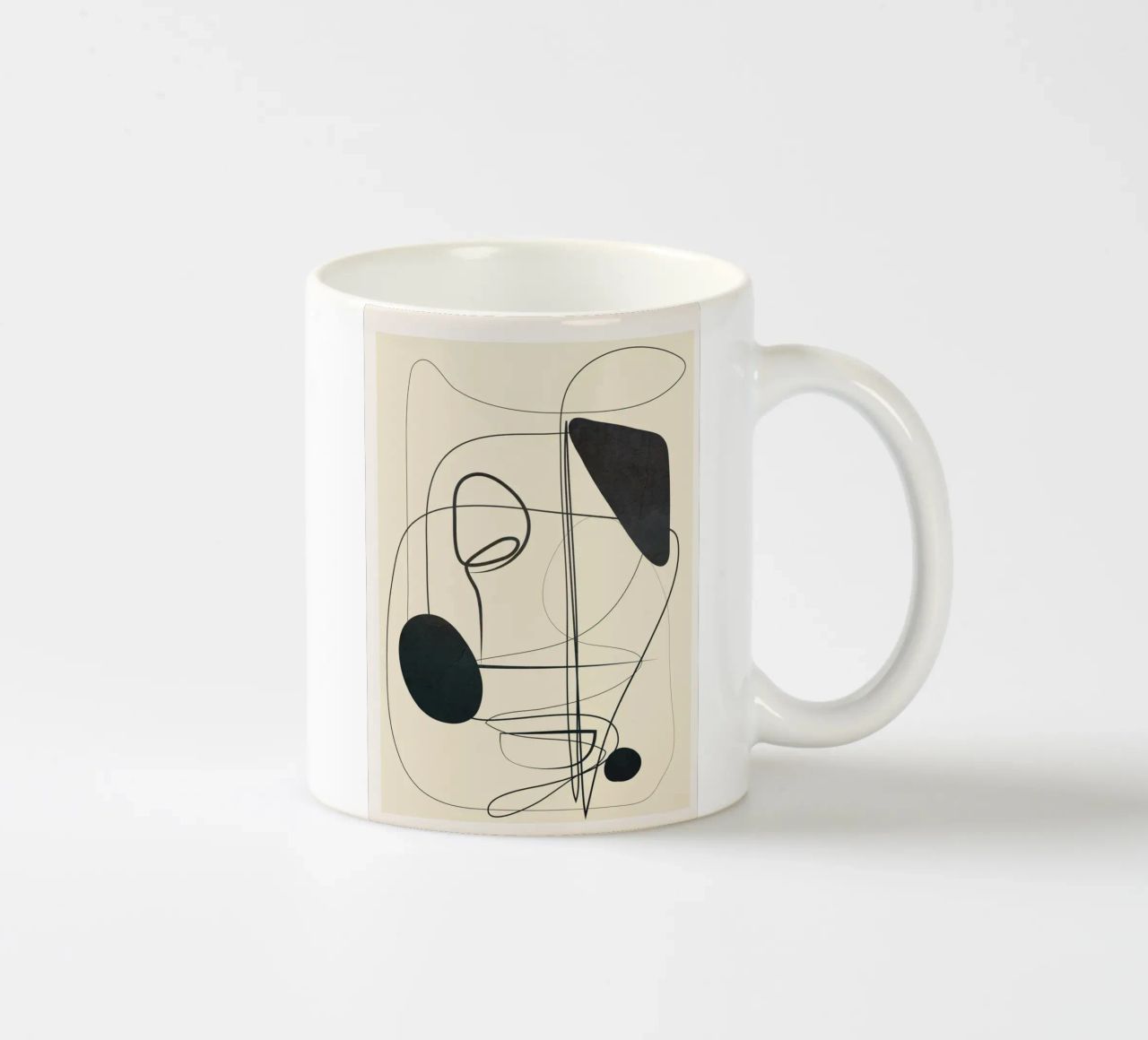 Abstract Line Art VI tazza in ceramica da Nadjaa