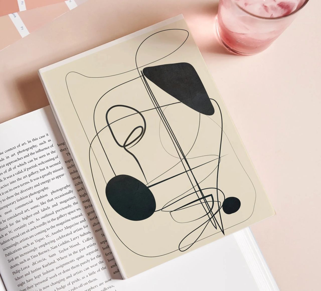 Abstract Line Art VI notebook by Nadjaa