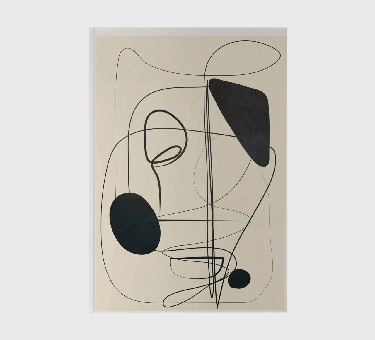 Abstract Line Art VI notebook by Nadjaa