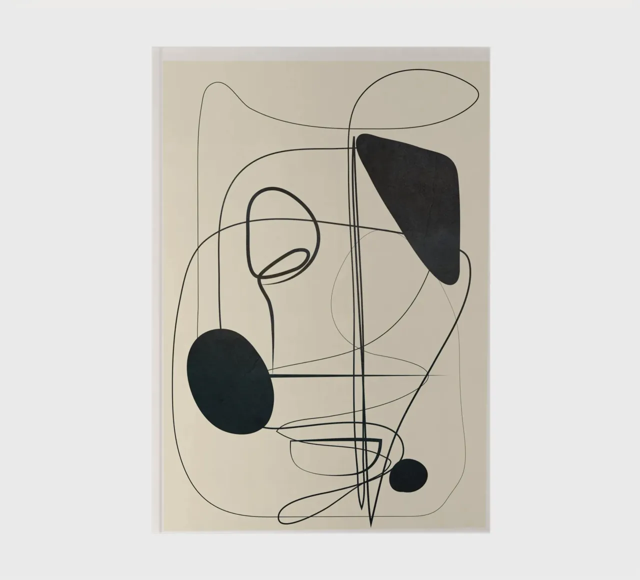 Abstract Line Art VI notebook by Nadjaa