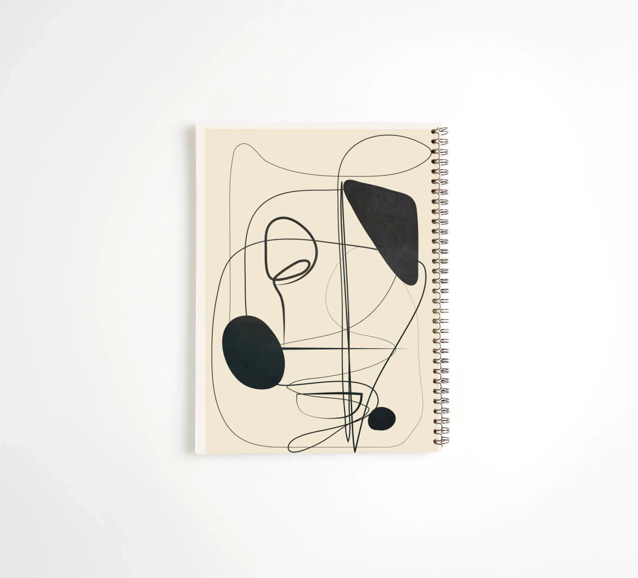Abstract Line Art VI spiral notebook by Nadjaa