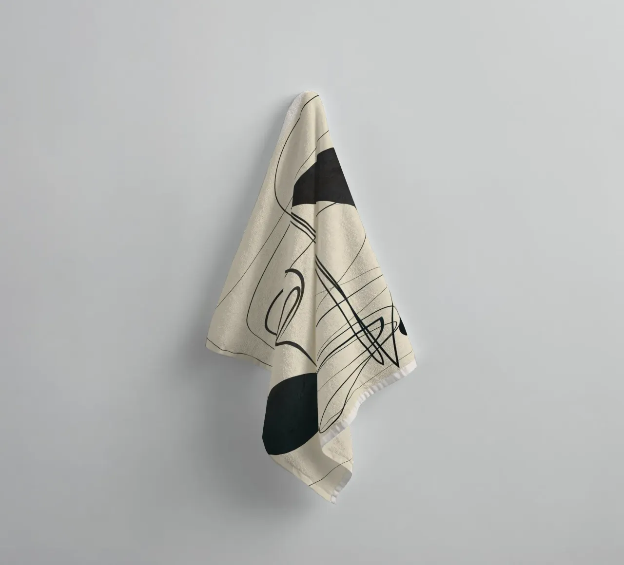 Abstract Line Art VI serviette de bain de Nadjaa