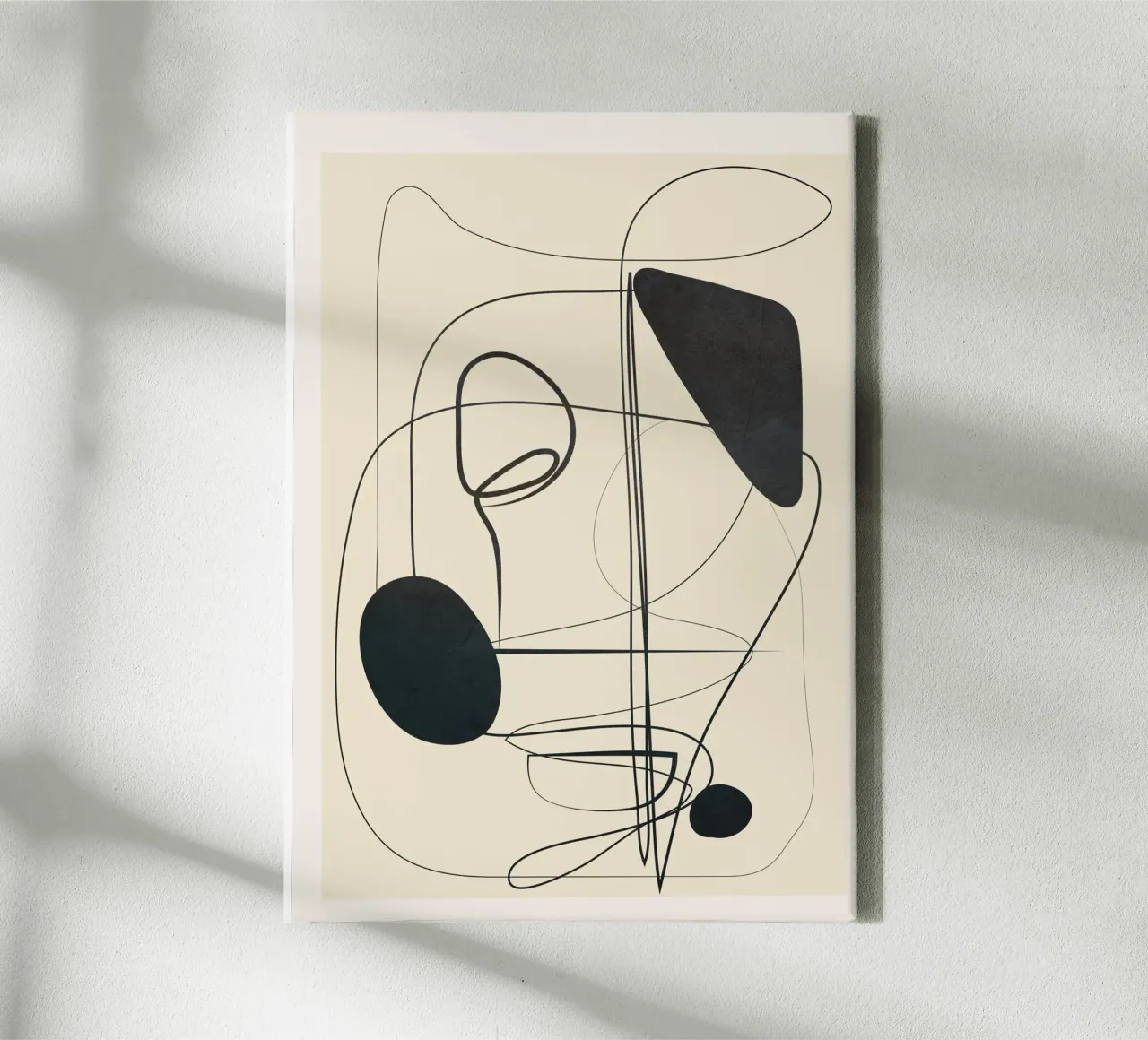 Abstract Line Art VI Leinwand von Nadjaa