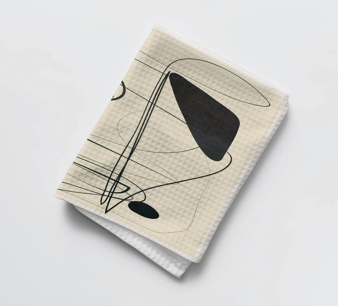 Abstract Line Art VI tea towel by Nadjaa