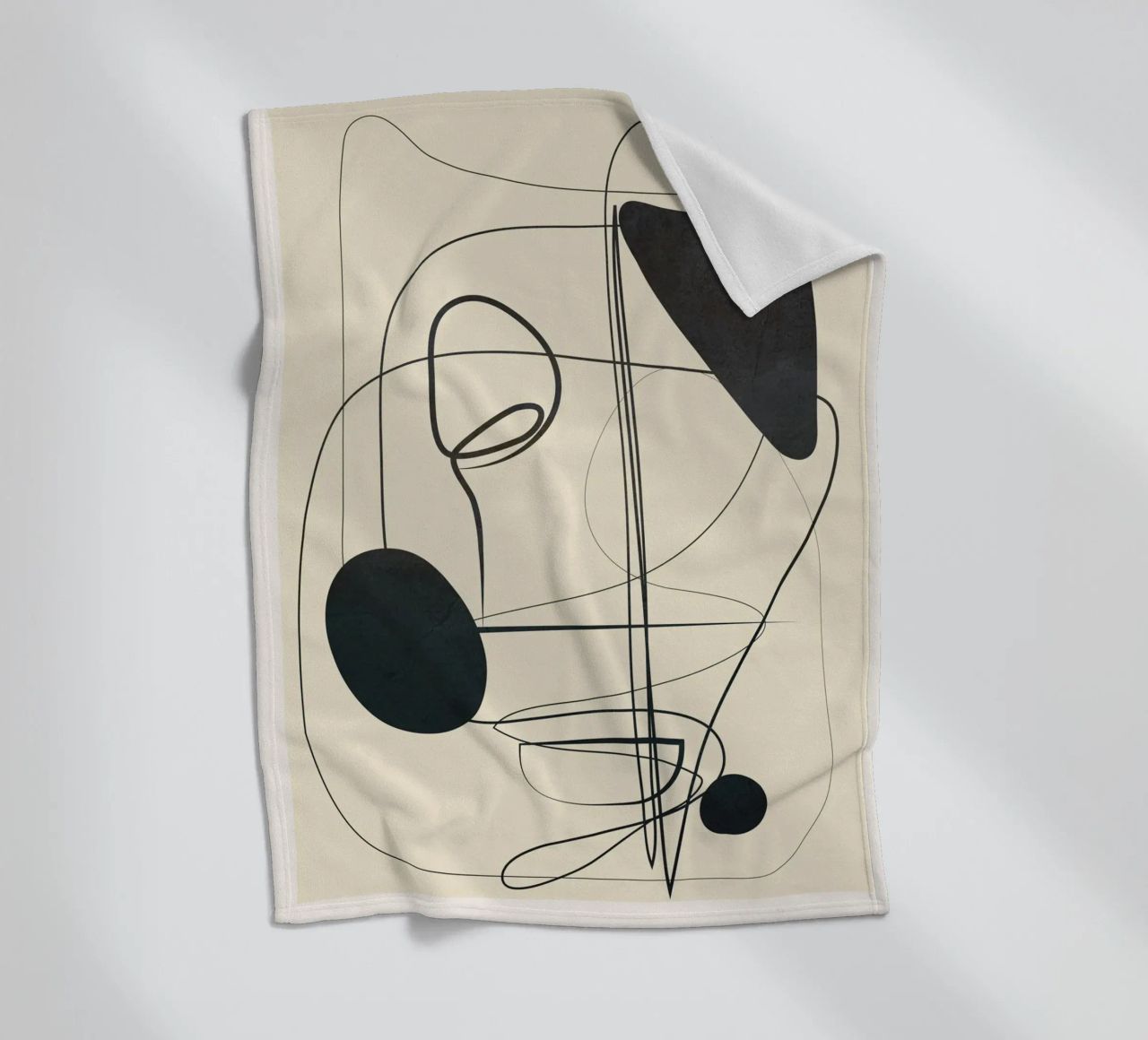 Abstract Line Art VI coperta in pile da Nadjaa