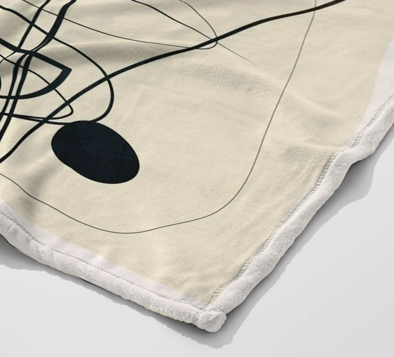 Abstract Line Art VI coperta in pile da Nadjaa