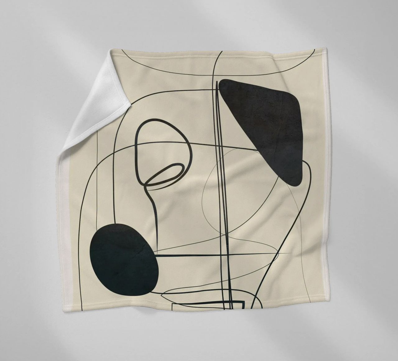 Abstract Line Art VI coperta in pile da Nadjaa