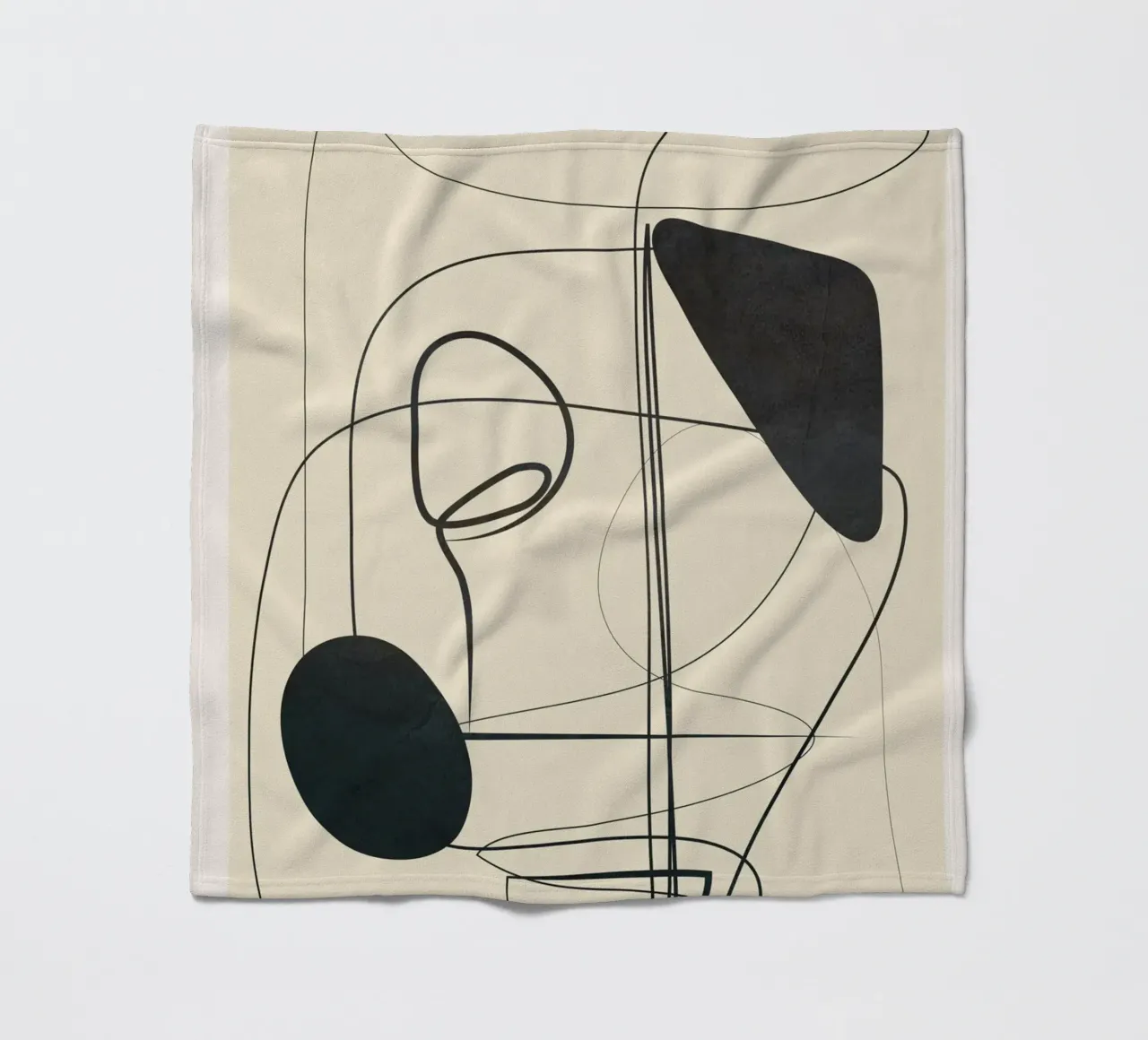 Abstract Line Art VI coperta in pile da Nadjaa