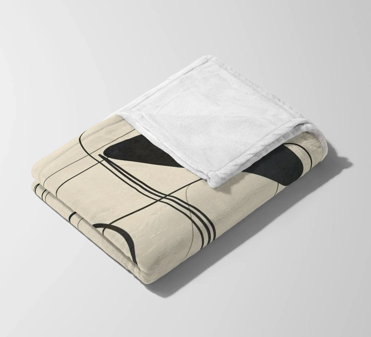 Abstract Line Art VI coperta in pile da Nadjaa