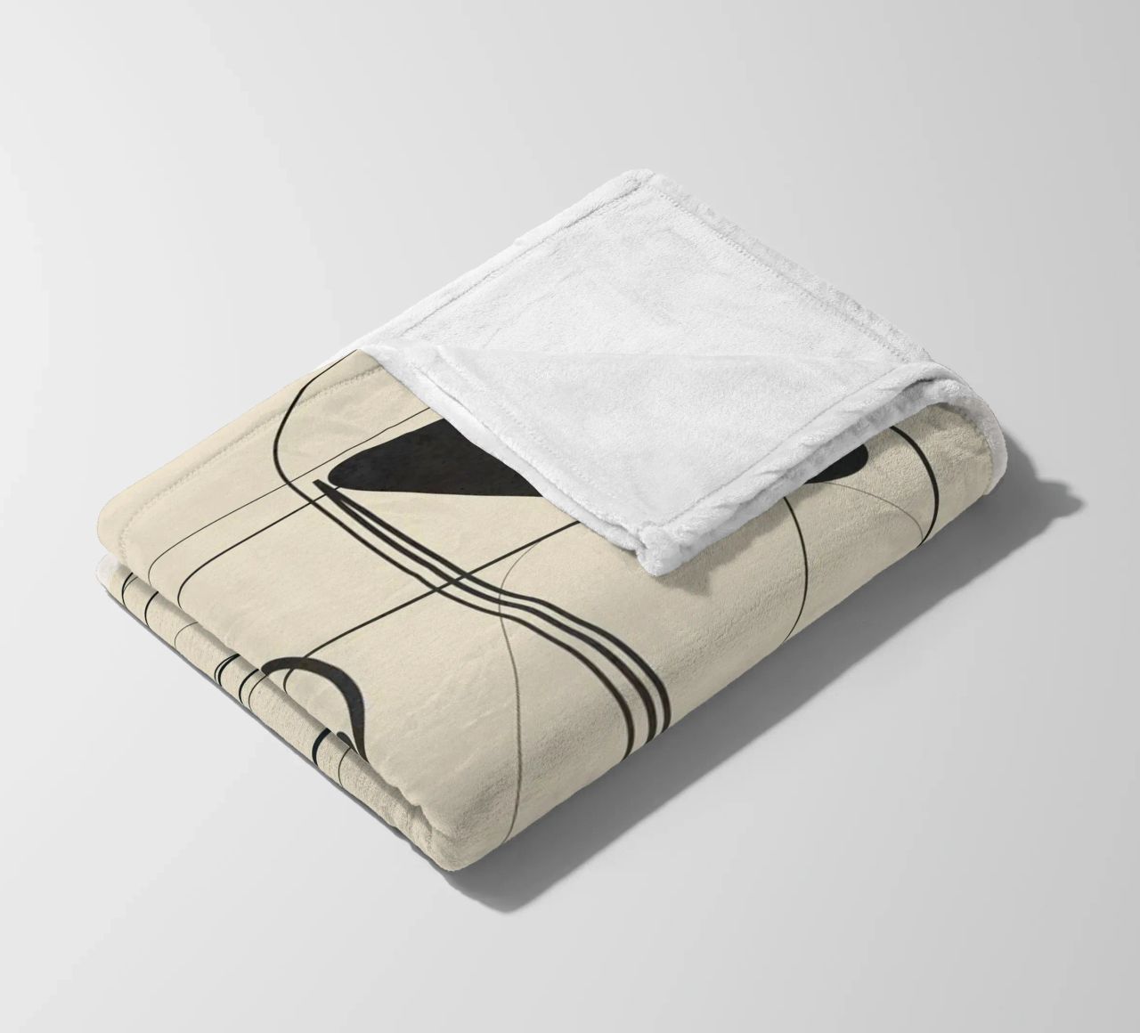 Abstract Line Art VI coperta in pile da Nadjaa