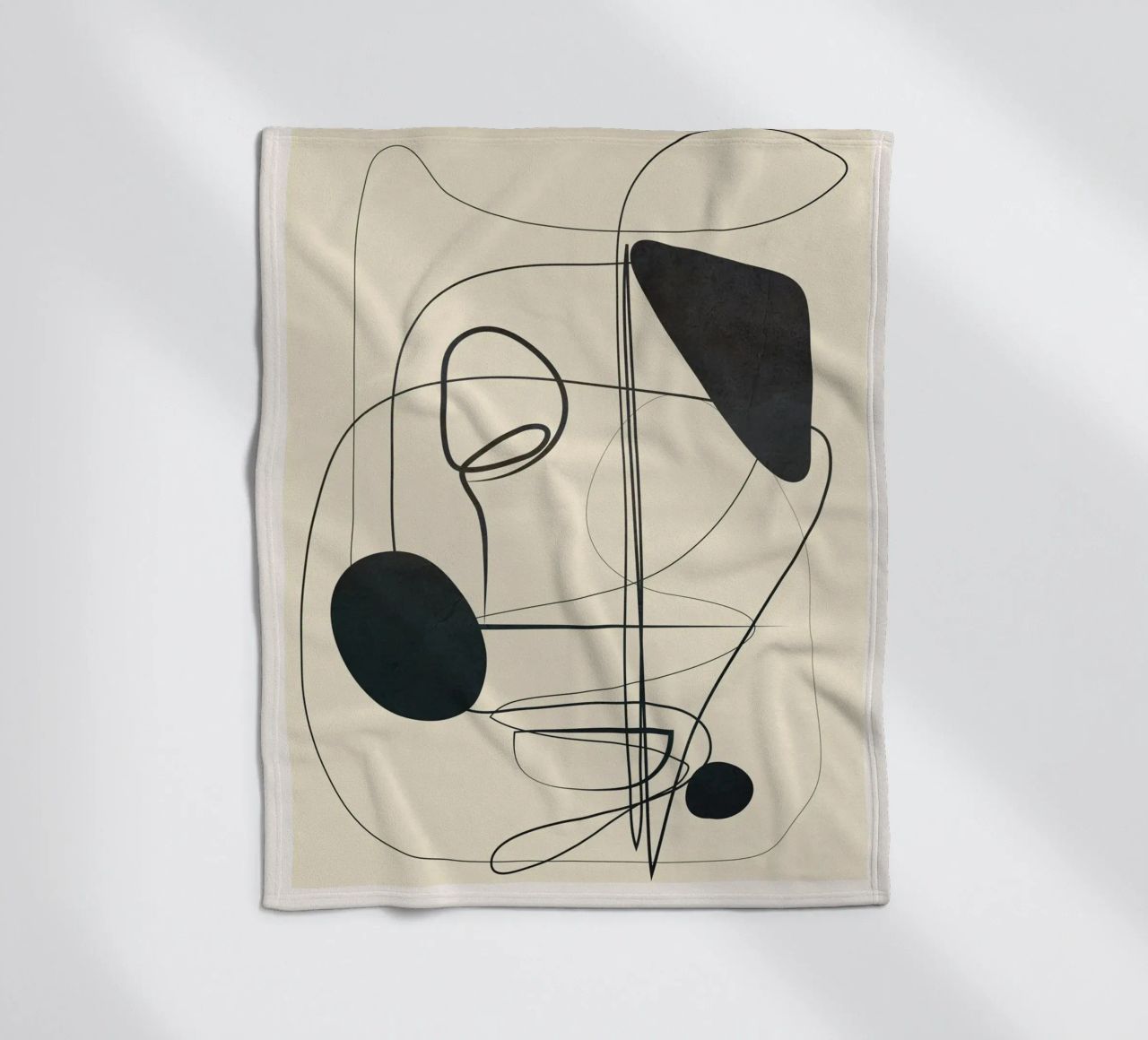 Abstract Line Art VI coperta in pile da Nadjaa