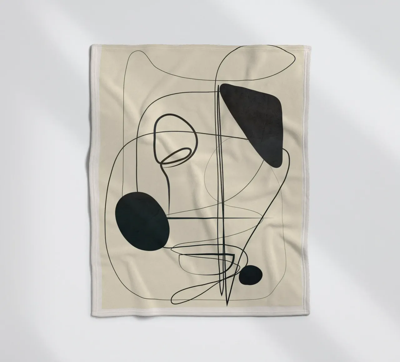 Abstract Line Art VI coperta in pile da Nadjaa