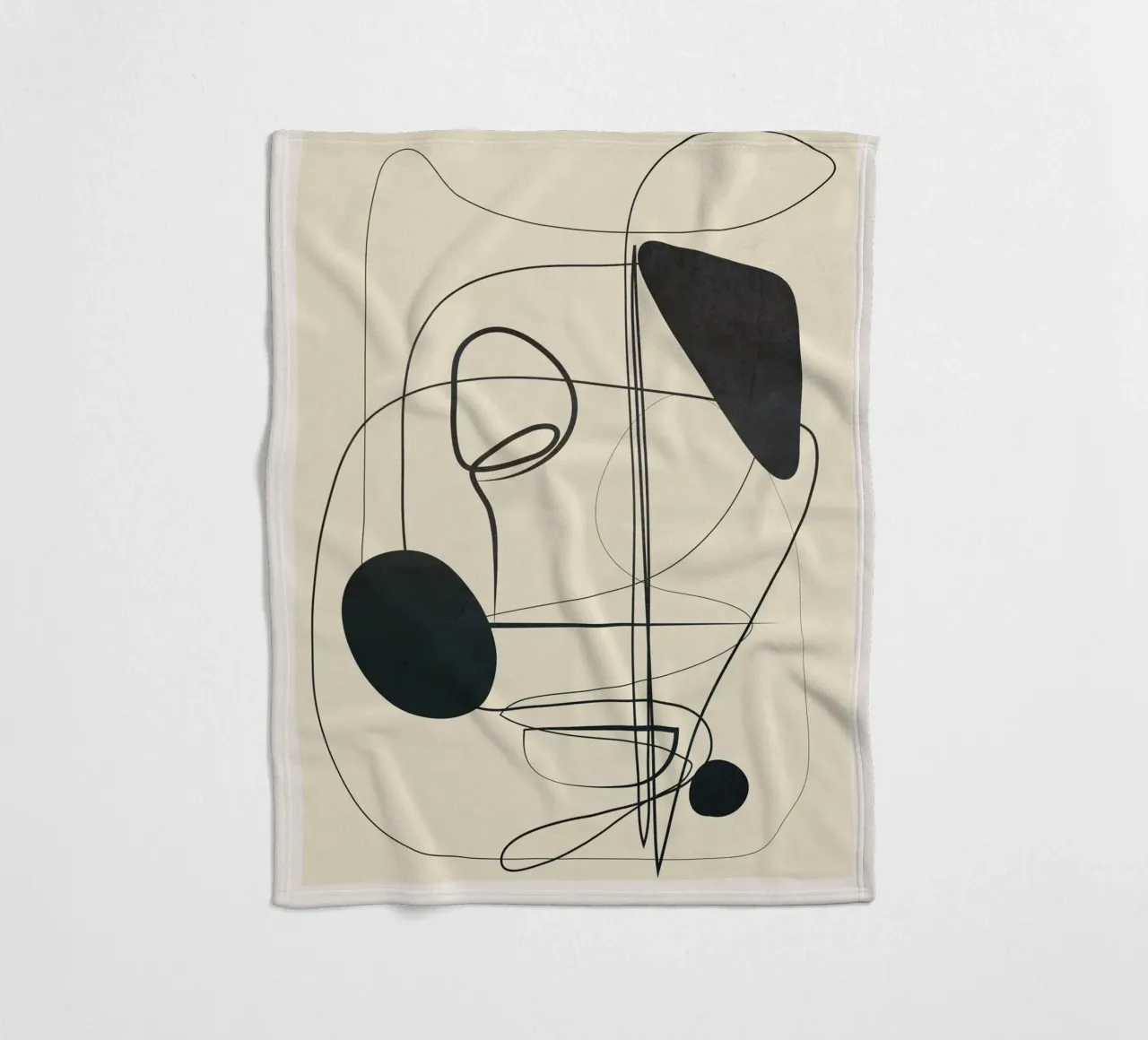 Abstract Line Art VI coperta in pile da Nadjaa