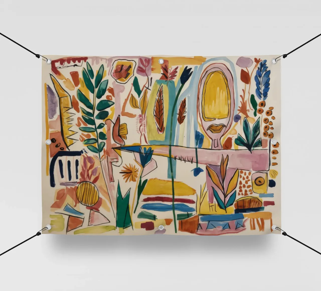 Collage esotico telo in pvc da Beach Palette